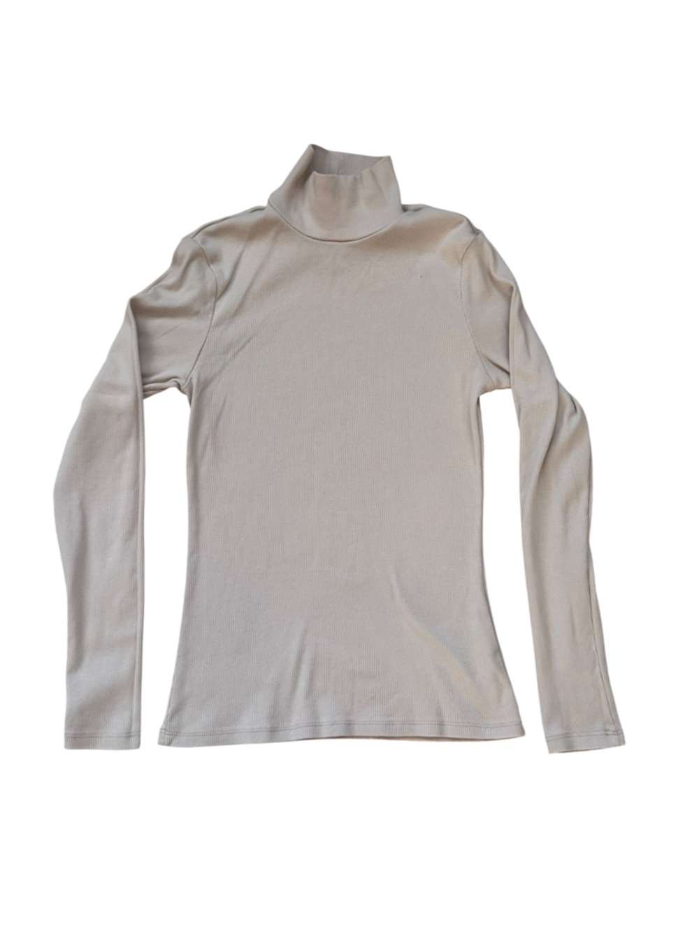 H&M Cream Turtleneck Long Sleeve Top
